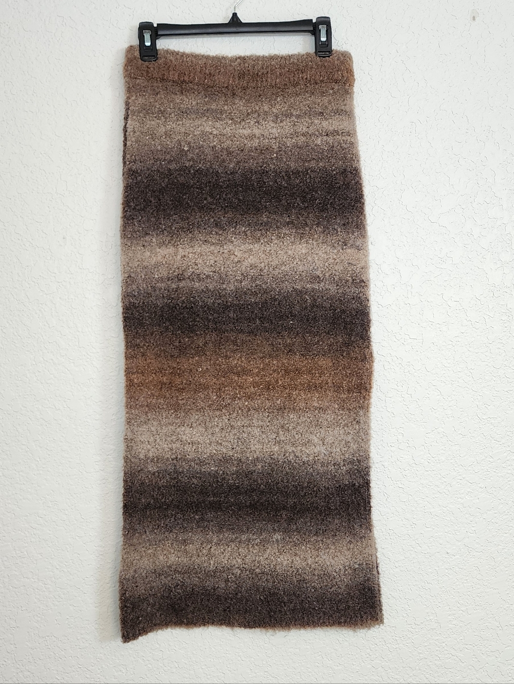 NWT Promesa Brown Gradient Knit Maxi Skirt Size Small Earth Tones Cozy Chic Boho